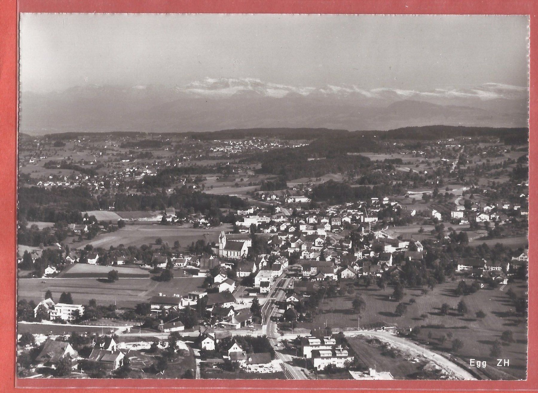Cartoline postali: Egg ZH - Flugaufnahme ca. 1955 – Usato da Fislisbach venduto da Porano