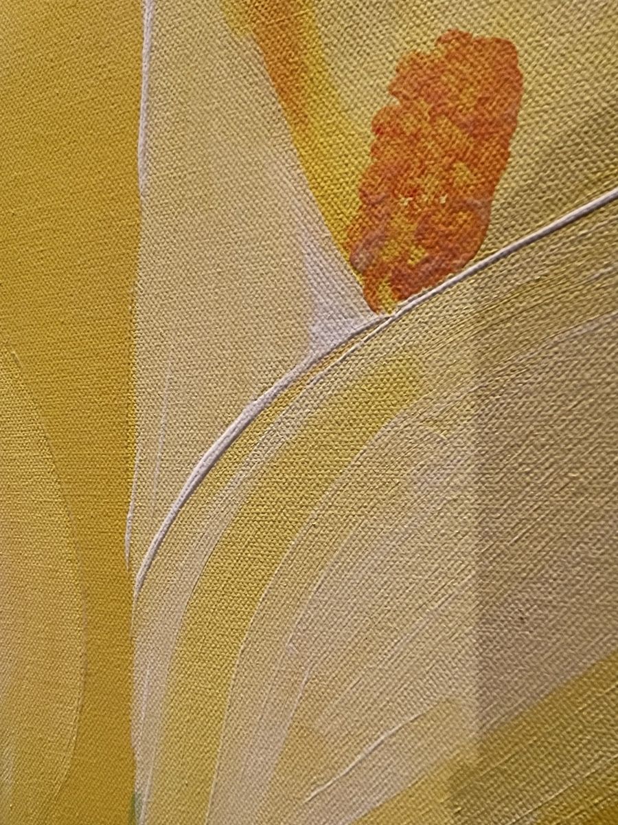 Foto & Immagini: Grosses gemaltes Bild auf Leinwand Blume – Usato da Niederbüren venduto da poschti 1