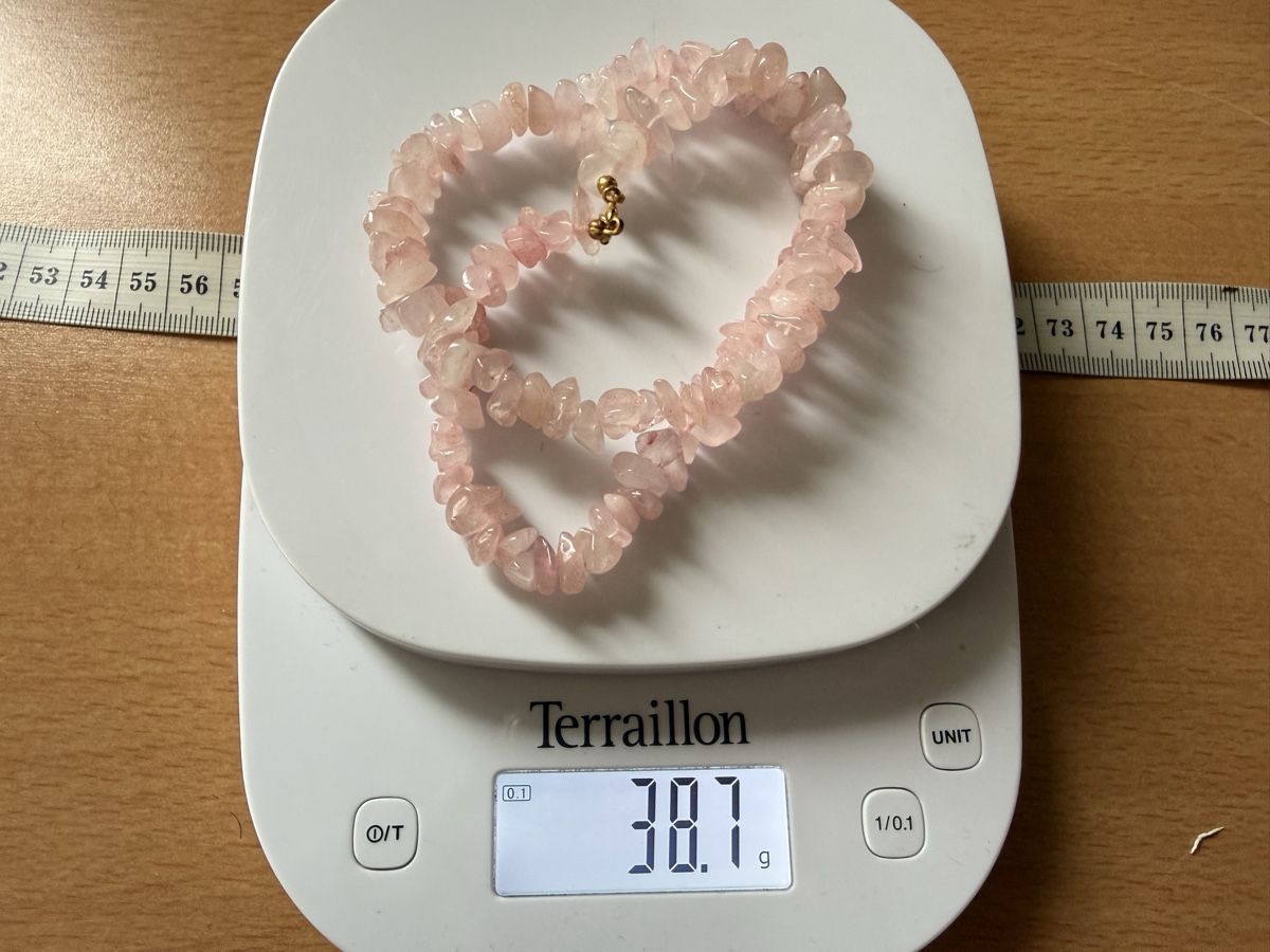 Catenine: Rosa Quarz Halskette Rohe Steine – Usato da Lamone venduto da LaCantinaMagica 6