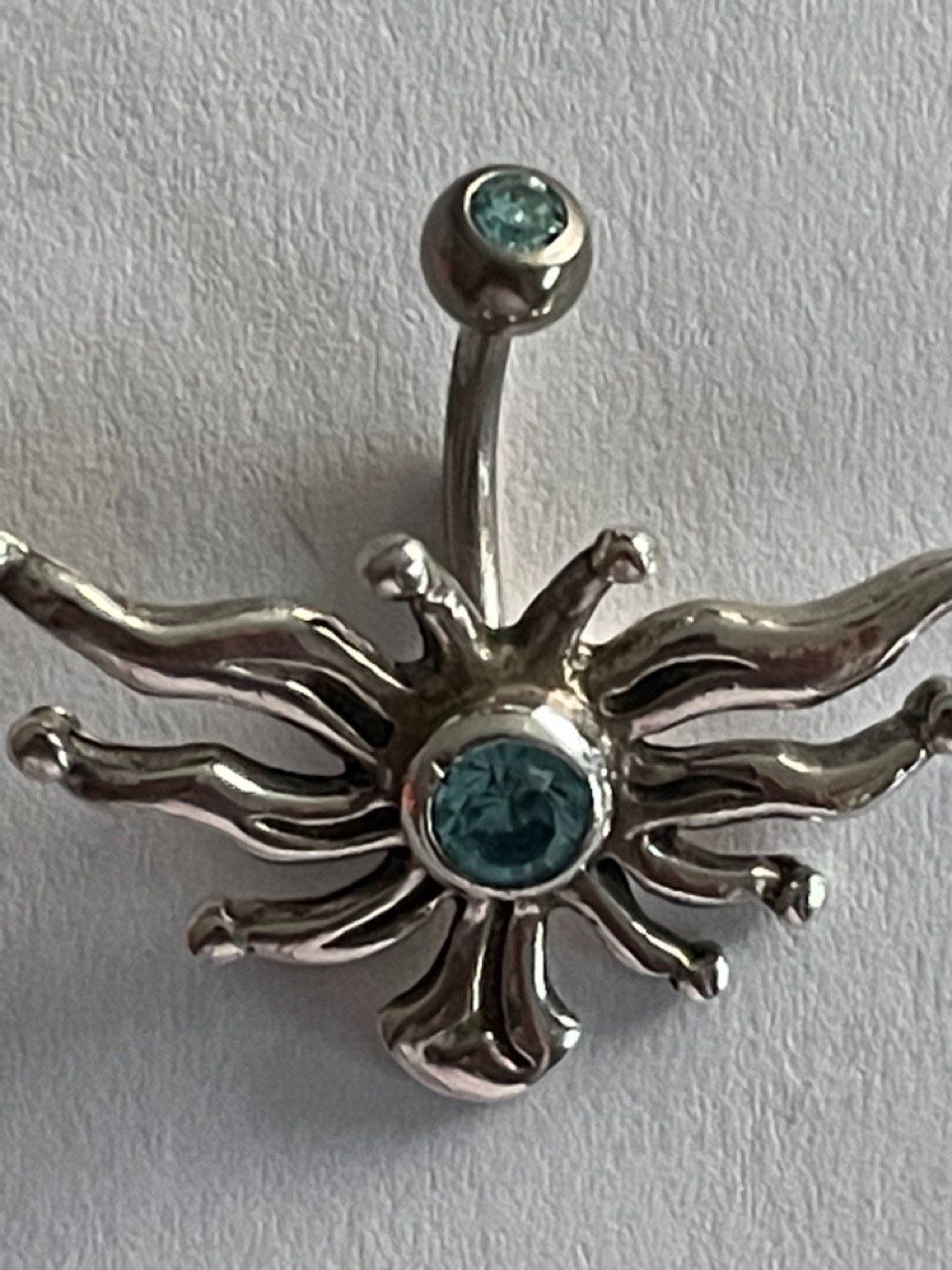 Gioielli per piercing: Piercing silber-hellblauer Stein – Usato da Schindellegi venduto da Moom1402 4