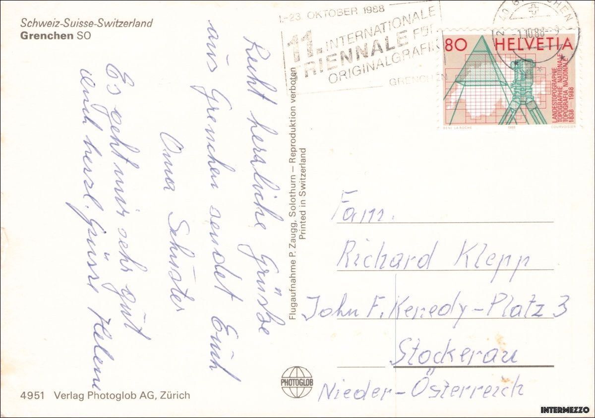 Cartes postales: Grenchen SO // Flugbild // 1988 – D'occasion à Basel par intermezzo12 1