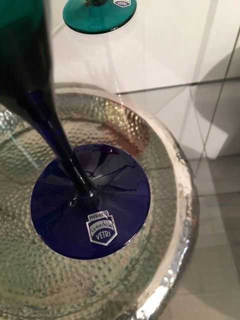 Murano Gläser: 6 originale Murano Champagnergläser, Klebeetikett Cenedese – Neu (gemäss Beschreibung) aus Wald ZH von mo-zart 1