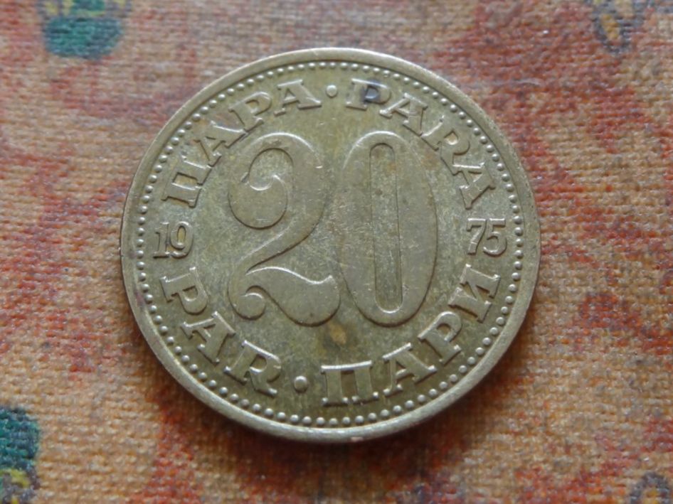 Tutti le monete: YOUGOSLAVIE  20  Para  1975 – Usato da Romanel-sur-Lausanne venduto da Swift13
