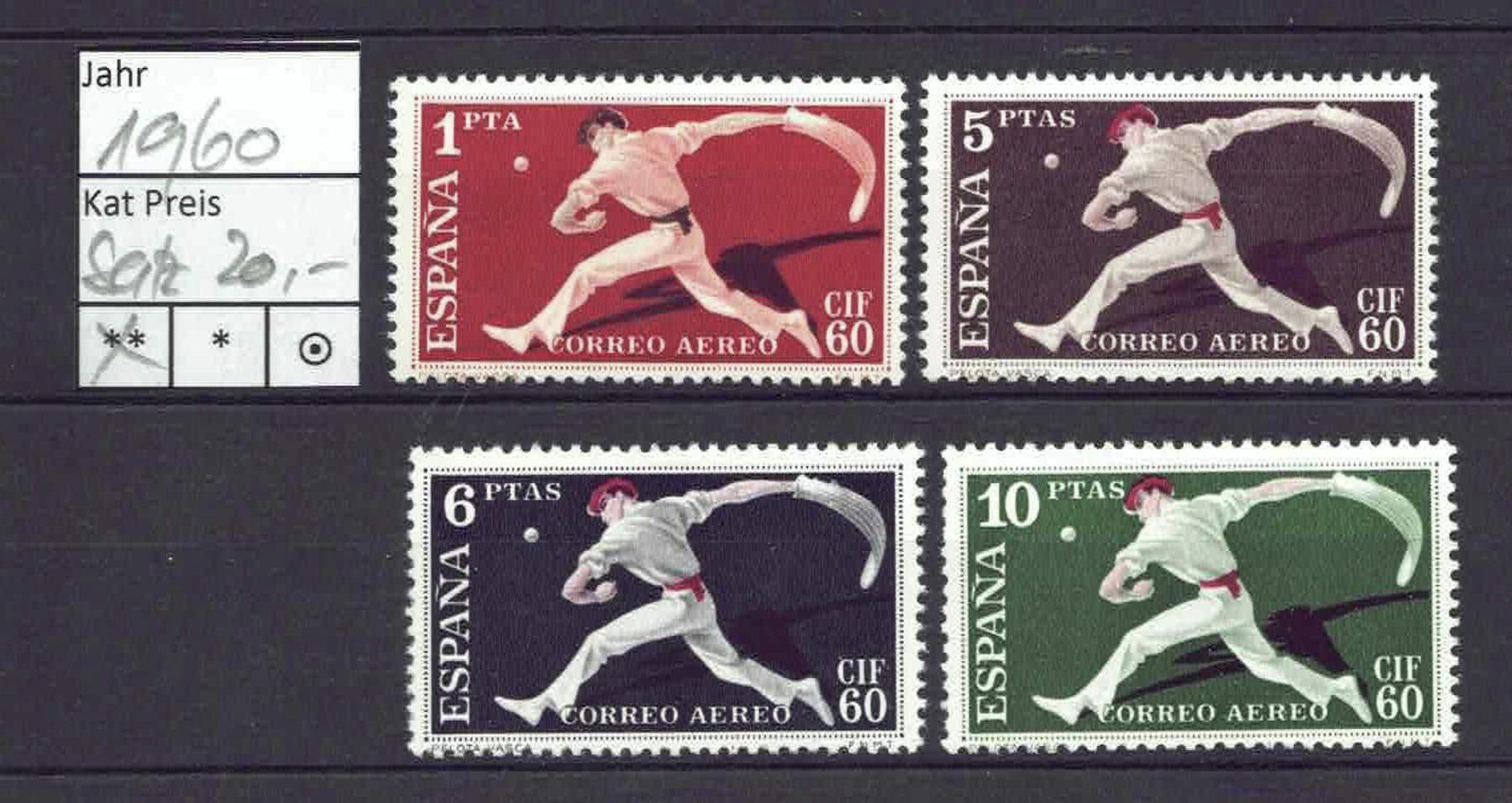 Tutti i francobolli: Spanien Satz von 1960 postfrisch** – Usato da Basel venduto da Pfefferschootte