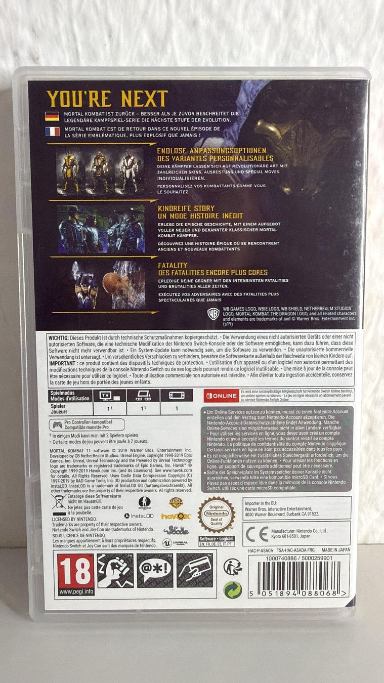 Spiele: Mortal Kombat 11 - Nintendo Switch Game  Excellent Condition – Gebraucht aus Ehrendingen von lax21 1