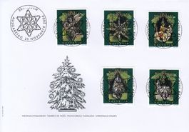 1141-1145 FD-Vollstempel einzeln Weihnachtsmarken 2004, C6