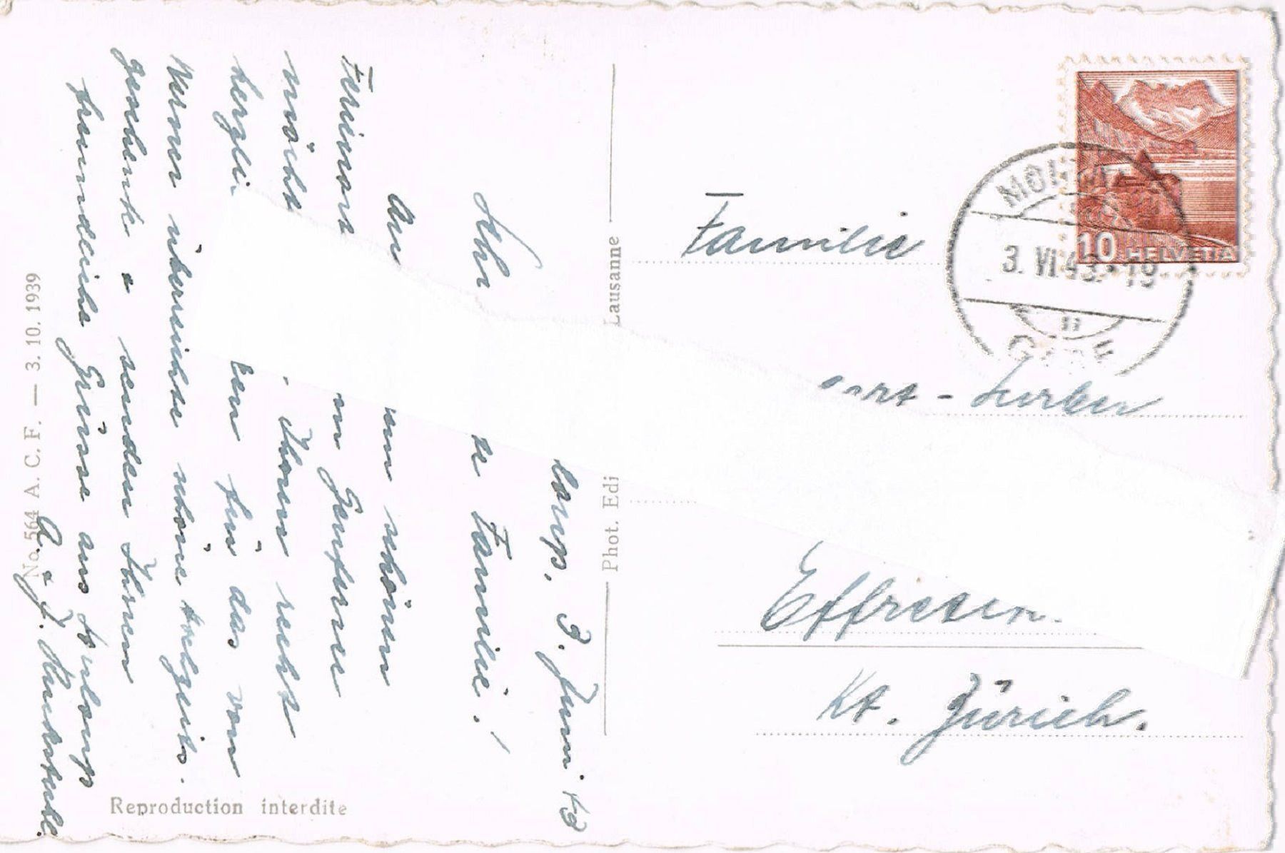 Cartoline postali: Les Avants, Vue générale – Usato da Buchs AG venduto da Baerfisch 1