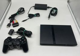 PlayStation 2 Slim schwarz- Set