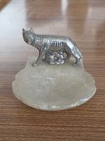 Aschenbecher mit Wolf und Romulus und Remus Figur