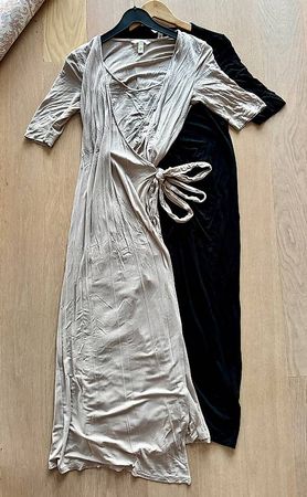 2 Stück H&M Mama Stillkleider, Gr M schwarz und beige