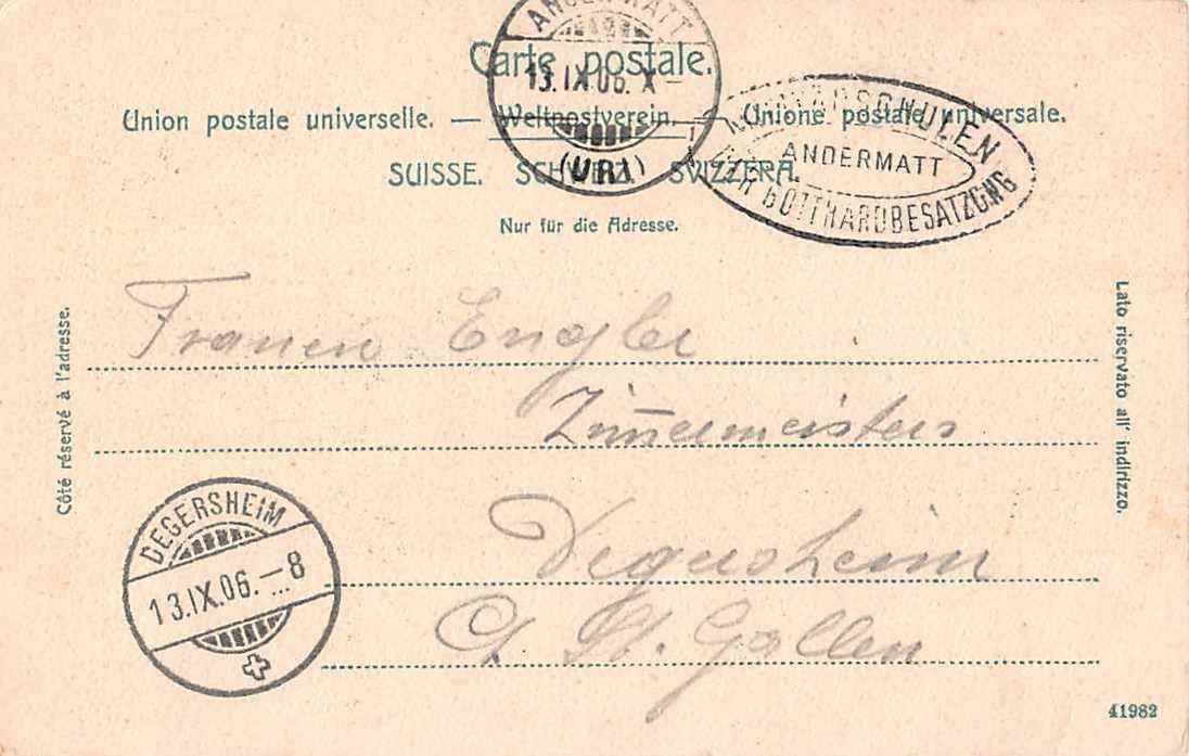 Cartoline postali: 2 uralte Postkarten GOTTHARD MILITÄR – Usato da Winterthur venduto da SchatzchischtliWinti 3