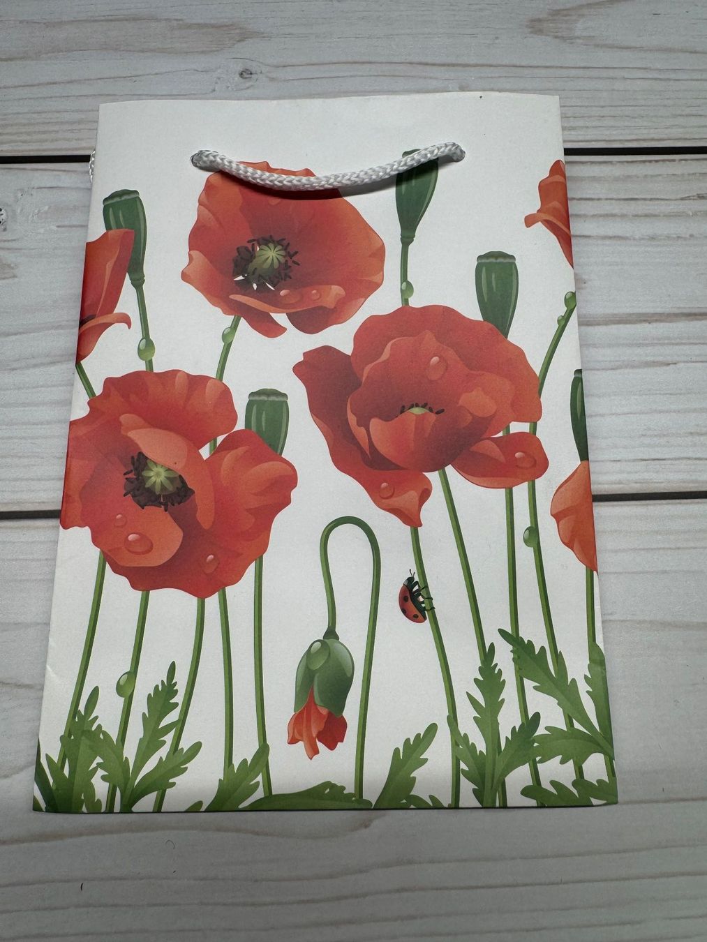 Papier: Geschenktüte Mohnblumen / H – D'occasion à Neukirch (Egnach) par muolen