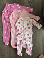 Baby girl pink pajamas 3-6 Months and 3 bibs