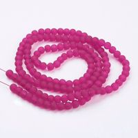 Glasperlen transp. gefr. Fuchsie 6mm