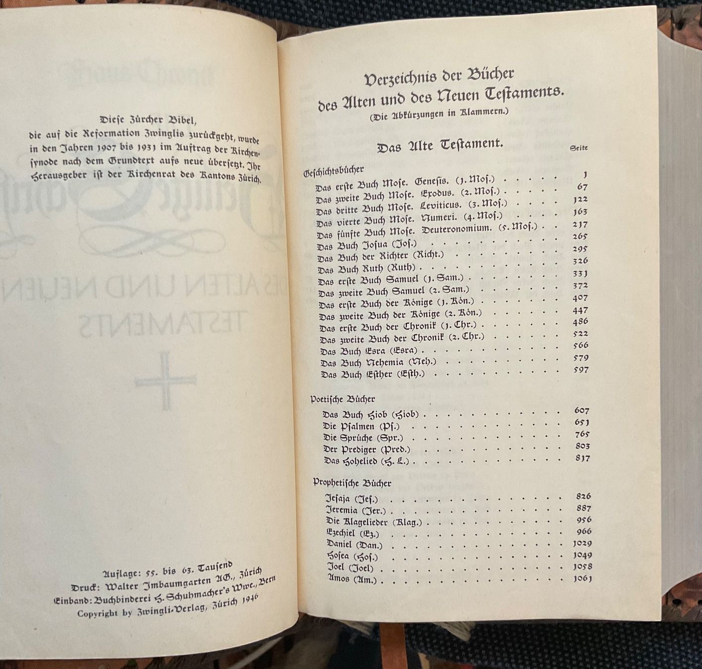 Libri: Bibel Zwingli Verlag 1946 – Nuovo (secondo la descrizione) da Herisau venduto da eri_2tb5 2