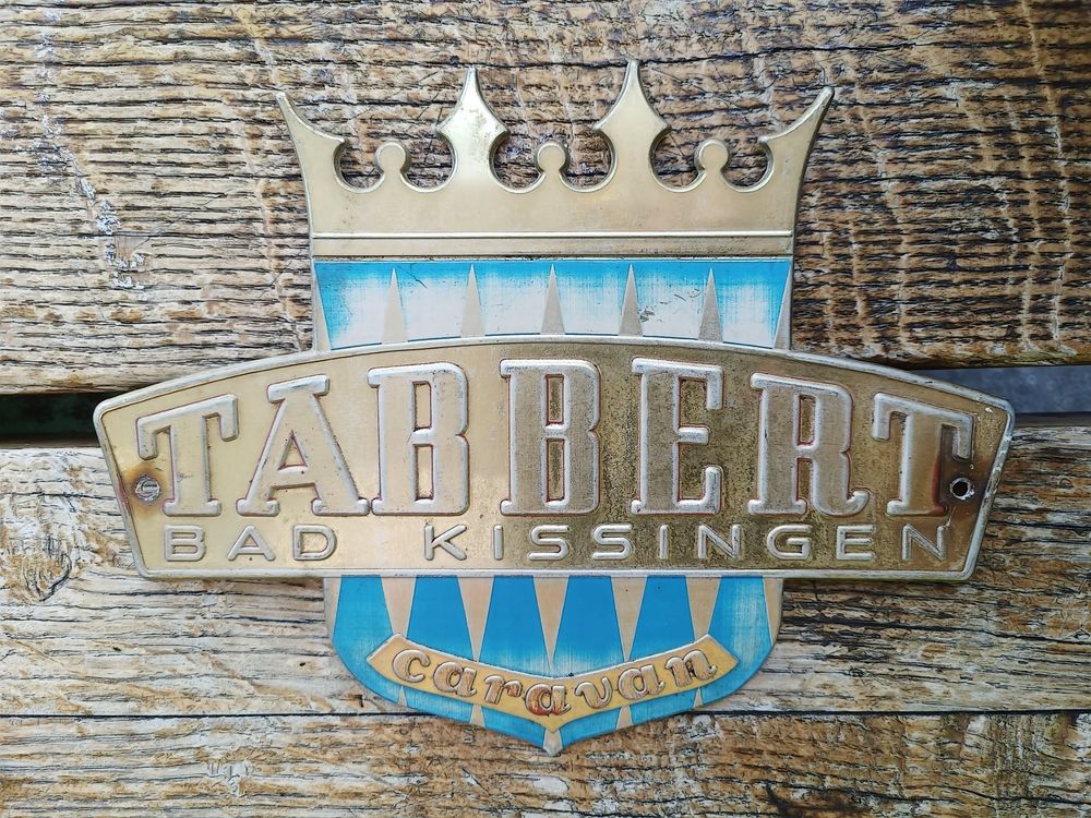Zwei alte Wohnwagen Caravan Embleme / TABBERT Bad Kissingen (Gebraucht ...