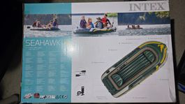 Intex Seahawk 4 / Gummiboot inkl. 2 Schwimmwesten 70++kg