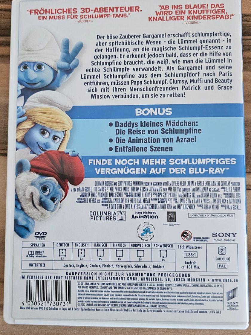 Tutti i DVDs: DIE SCHLÜMPFE / 2 DVD- SAMMLUNG – Usato da Geuensee venduto da jes_9xyk 1