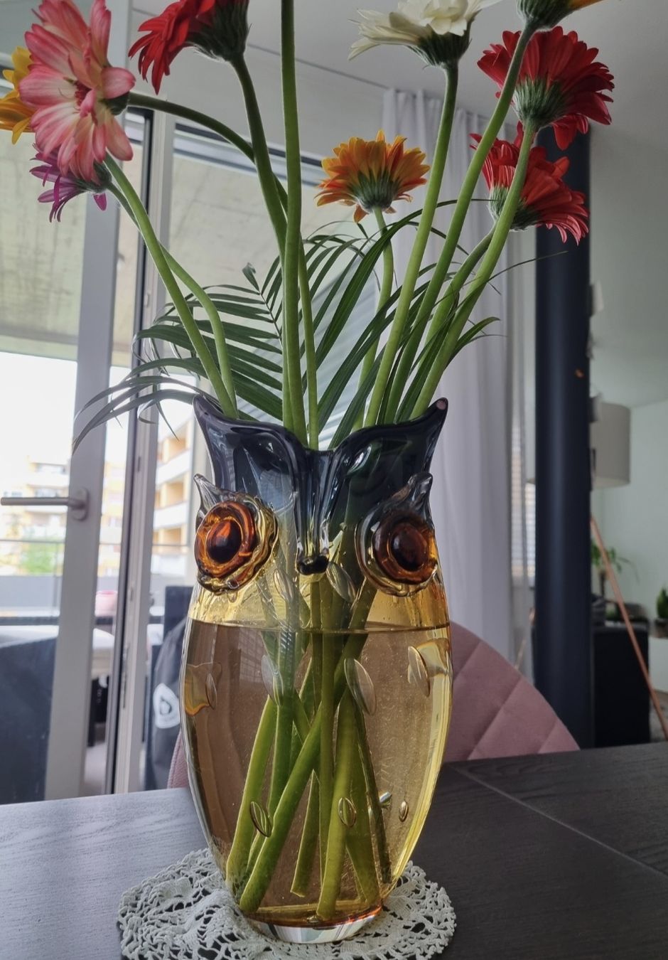 Vase & Récipients: Vintage Glasvase Eule massiv – D'occasion à Schaffhausen par Nachtschwaermerin
