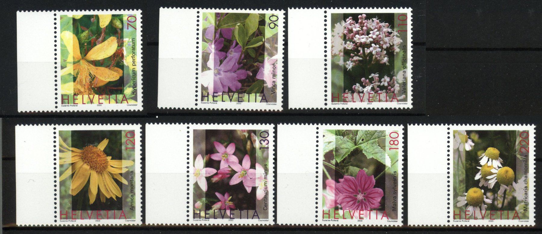 Alle Briefmarken: 2003, Dauermarken Heilpflanzen ** – Gebraucht aus Willisau von Vollstempel