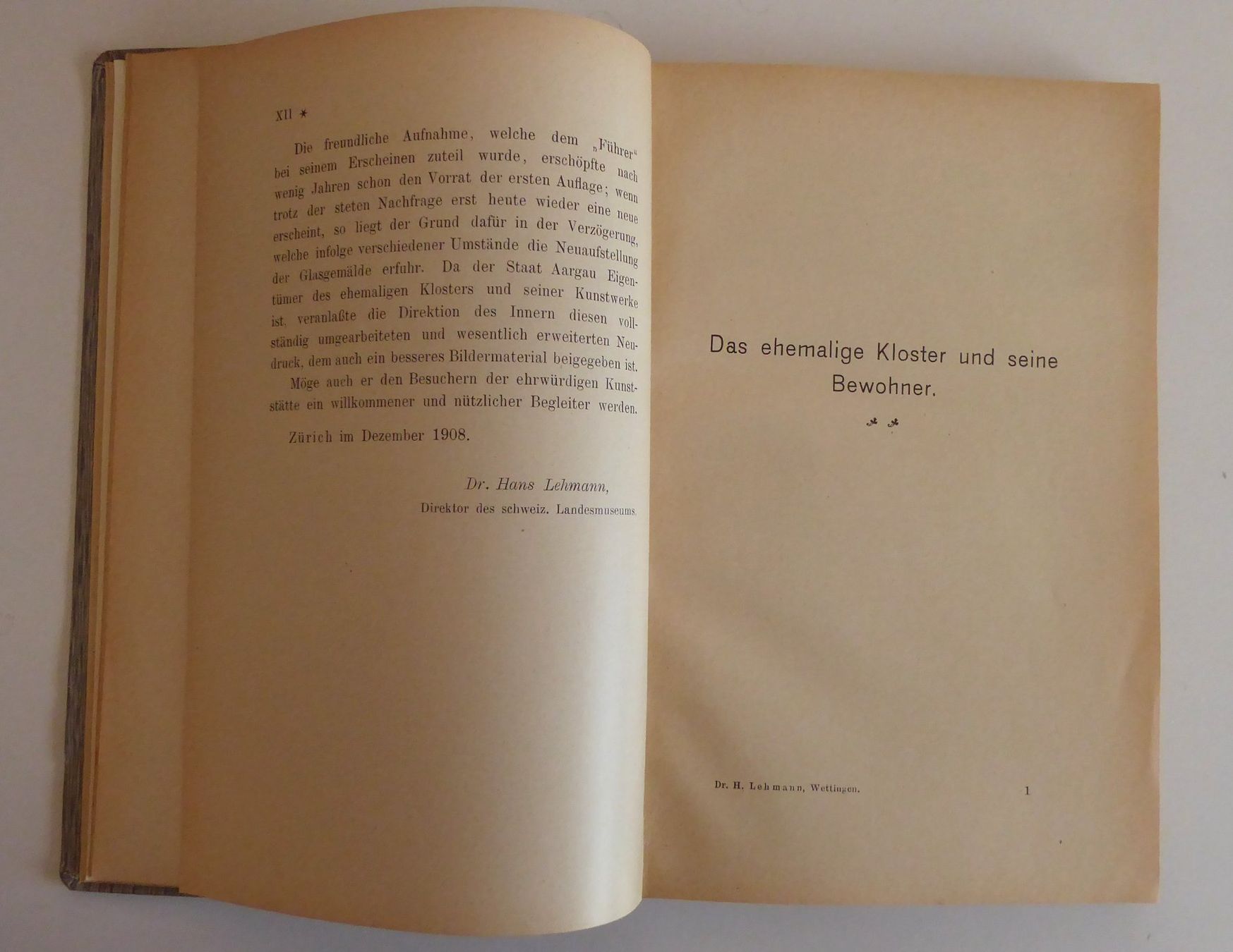 Livres: Buch Kloster Wettingen, Glasgemälde, Lehmann, Aarau 1909 – Neuf (Voir description) à Wettingen par tonia3 5