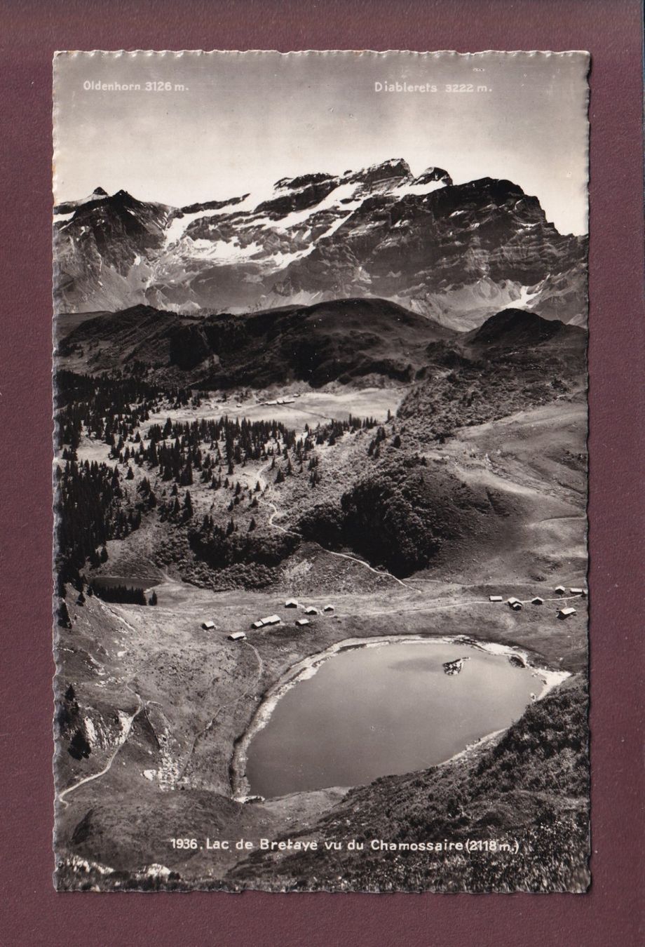 Cartoline postali: LAC DE BRETAYE vu du Chamossaire – Usato da Pully venduto da nicecards