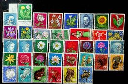 PRO JUVENTUTE TIMBRES OBLITÉRÉS 1960-1966. SBK 44.50 / T571