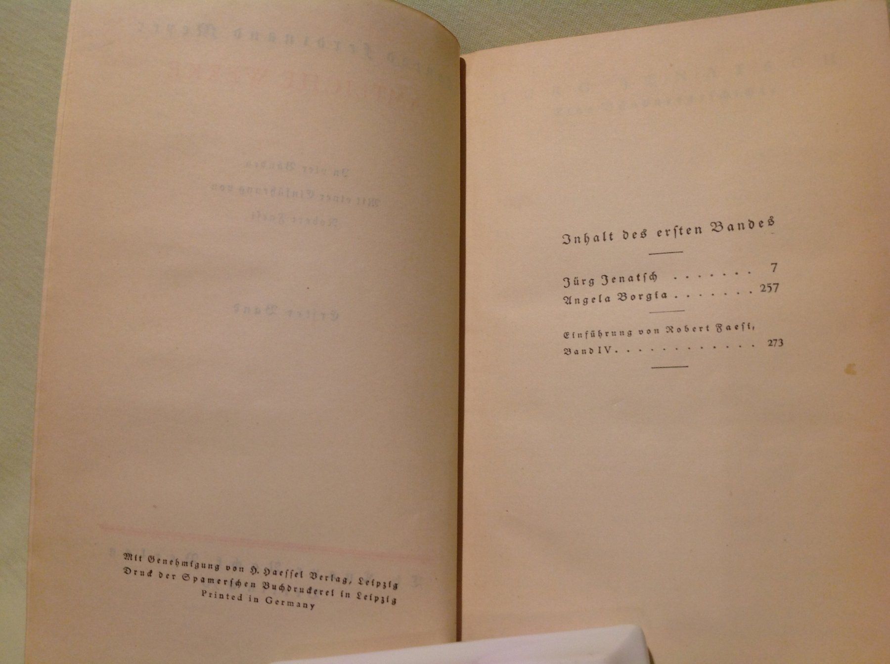 Libri: C.F. Meyer Sämtliche Werke Band 1-2 / 3-4 – Usato da Oberohringen venduto da nichtmehrneu 4
