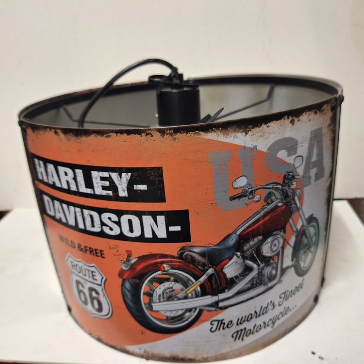 Lampade: Harley Davidson Lampe, kultiges Design, aus Blech – Nuovo (secondo la descrizione) da Brugg AG venduto da bacbac5757 1