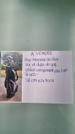 Pour Monsieur droitier sac et clubs de golf
