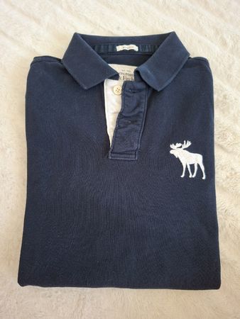 Polo Abercrombie & Fitch bleu marine 