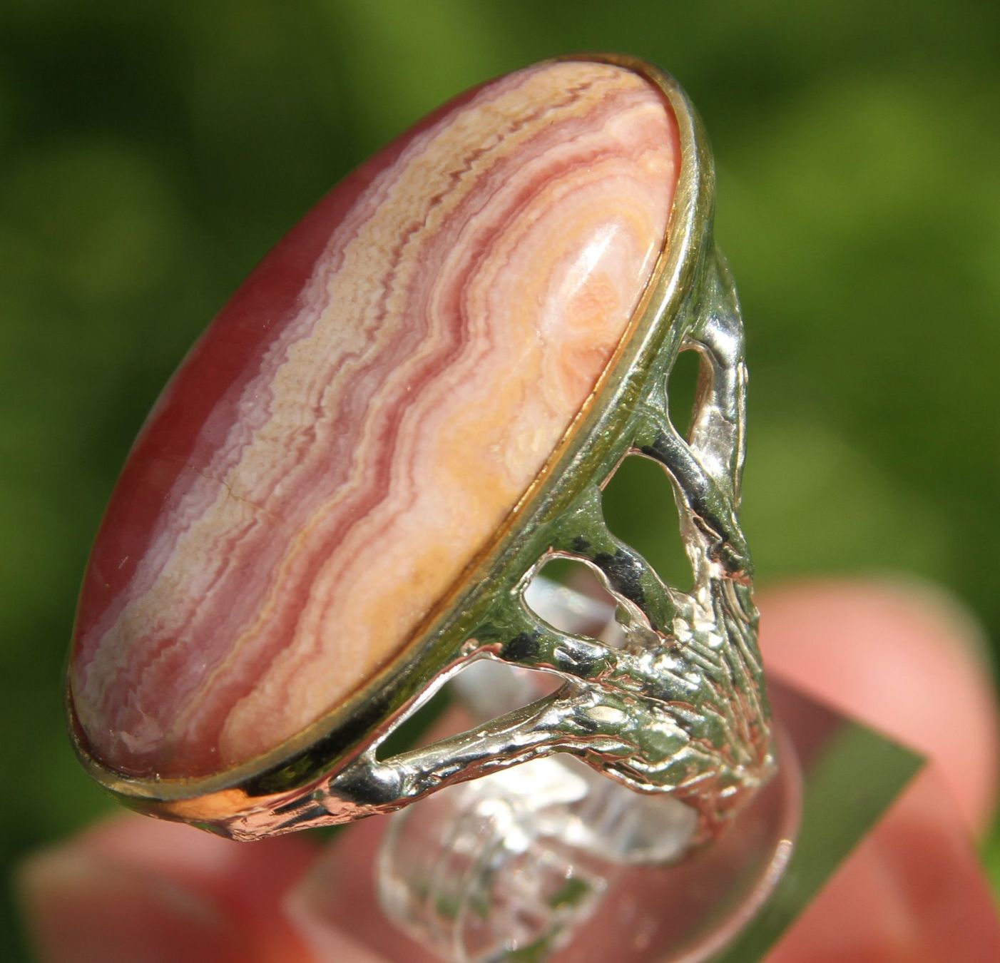 Anelli: NEU: Rhodochrosit Ring Schmuck Grösse 55 – Nuovo (secondo la descrizione) da Matten b. Interl venduto da EdelsteineInterlaken 1