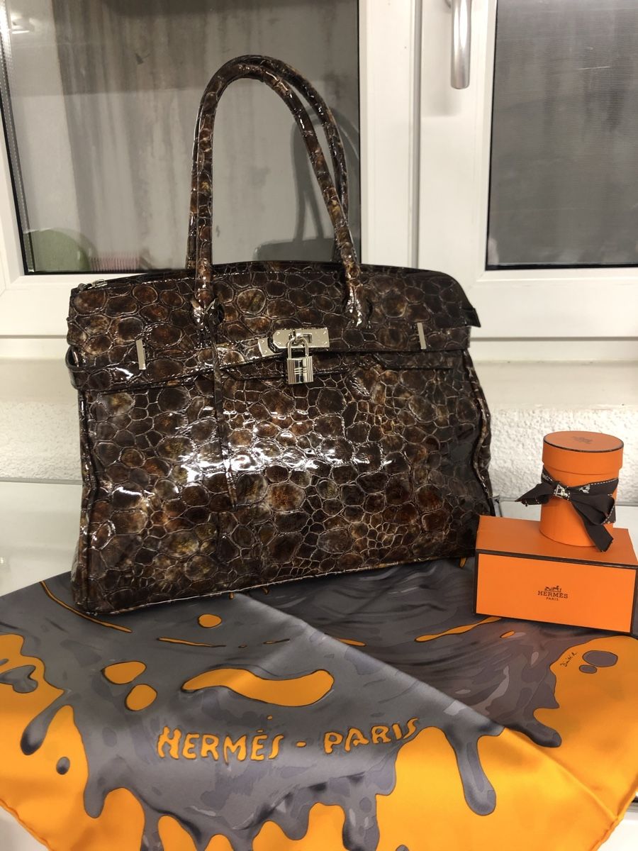 Borse: Echt Lederhandtasche Kroko Muster, Model Birkin Top! – Nuovo (secondo la descrizione) da Dielsdorf venduto da ncgarasi