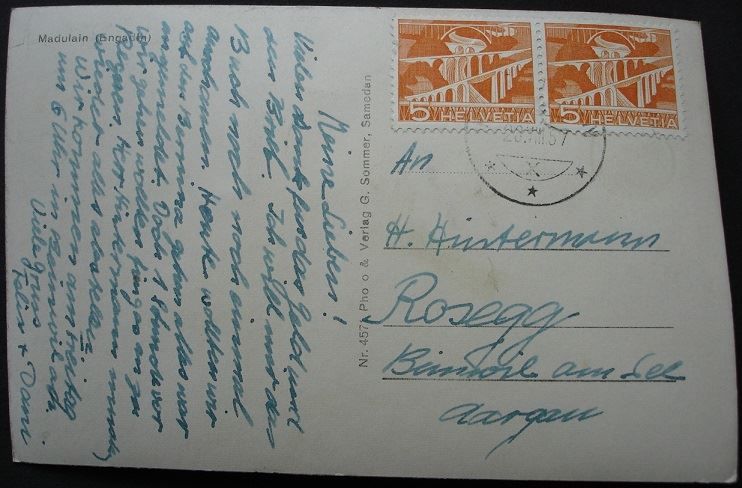 Cartes postales: MADULAIN (Engadin) – D'occasion à Jona par philajona 1
