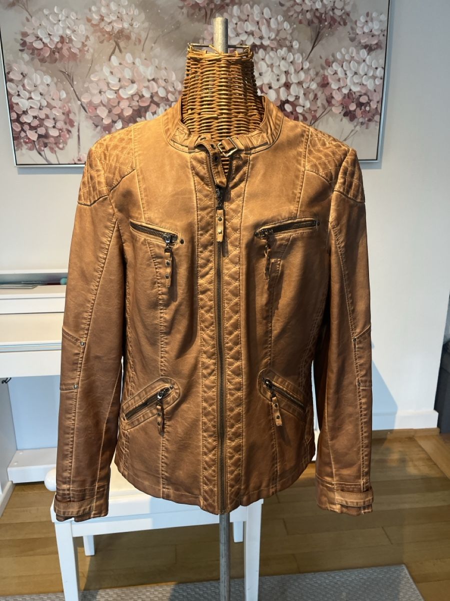 Vestes: Kunstlederjacke, braun, gesteppte Details, S/M – D'occasion à Solothurn par Bobesch08 3