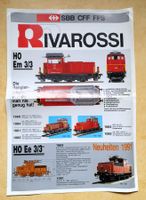 Poster, Plakat, affiche, Rivarossi, 1991 SBB-CFF-FFS, Em 3/3