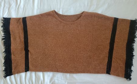 Boho Chic Fall Poncho – Brown & Black | Soft, Cozy, Timeless