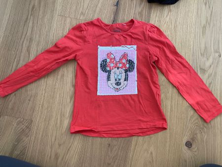 Minnie Mouse Shirt Pailletten rot Grösse 128 Disney
