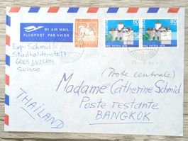 TR96 Enveloppe + Timbre Suisse 1994 To Thailand