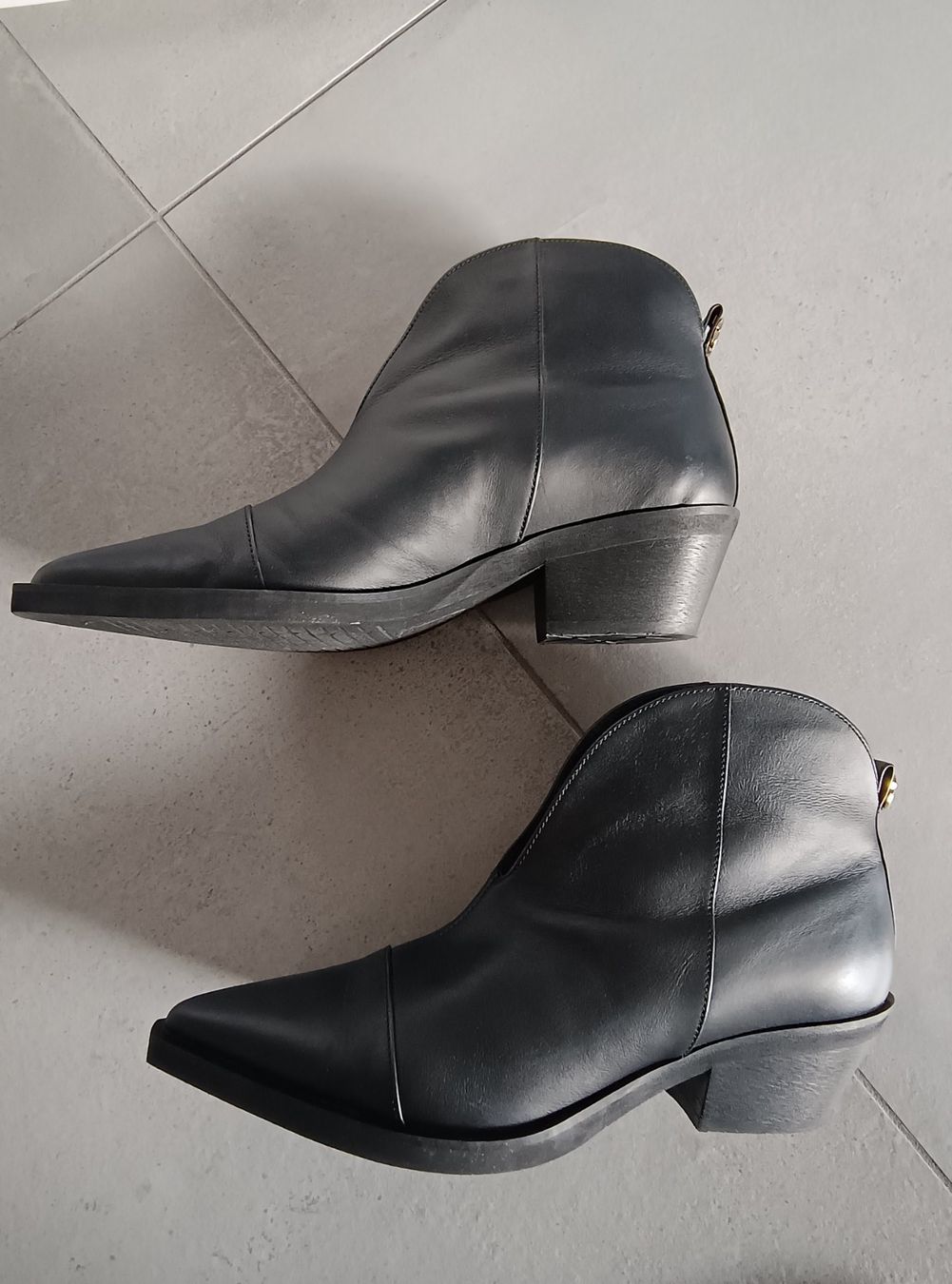 Damenschuhe: Boots bottines pointues Baldowski T38 cuir noir – Neu und originalverpackt aus Genève von Brachiopode 5