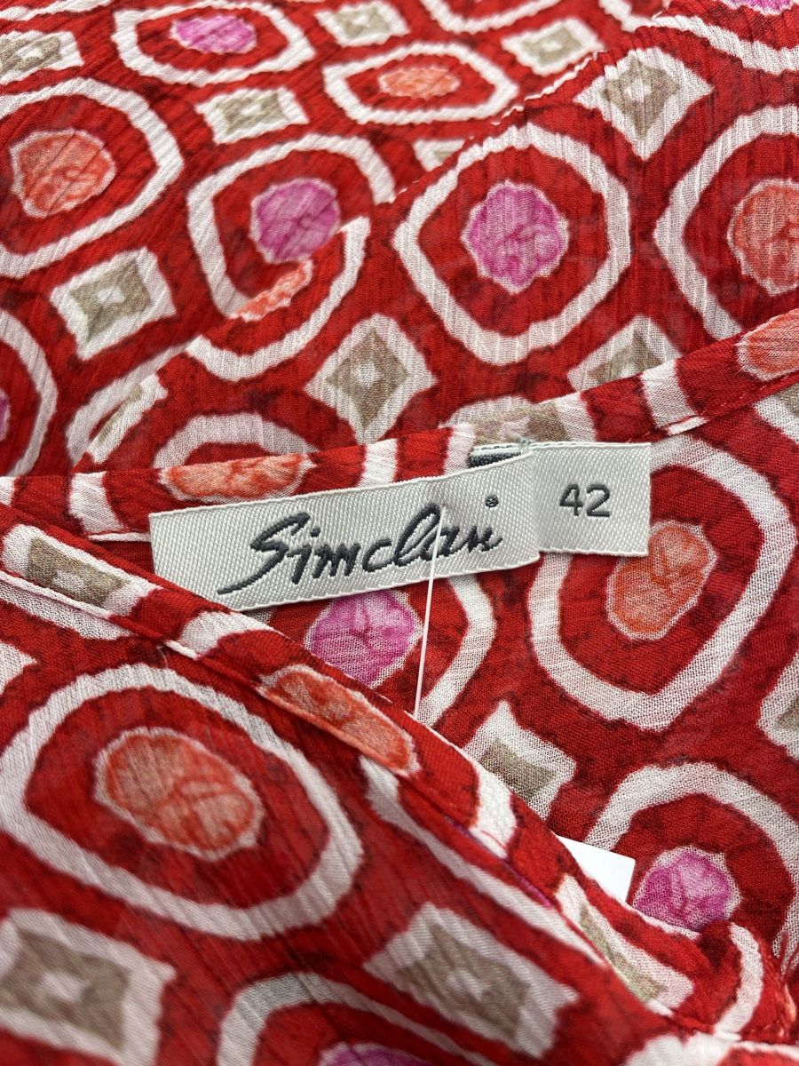 Blusen: Bluse Simclan rot gemustert Gr.42 – Gebraucht aus Steffisburg von kla_65qs 5