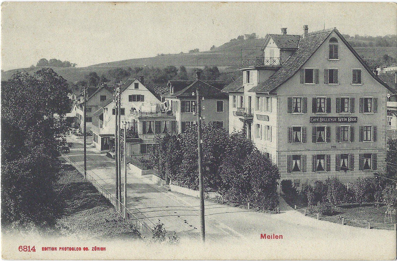 Cartoline postali: Meilen   -   Cafe  Bellevue – Usato da Bütschwil venduto da Jackson1A