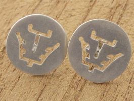 Ohrringe Silber 925 Moderne Symbol-Ohrstecker im Runenstil
