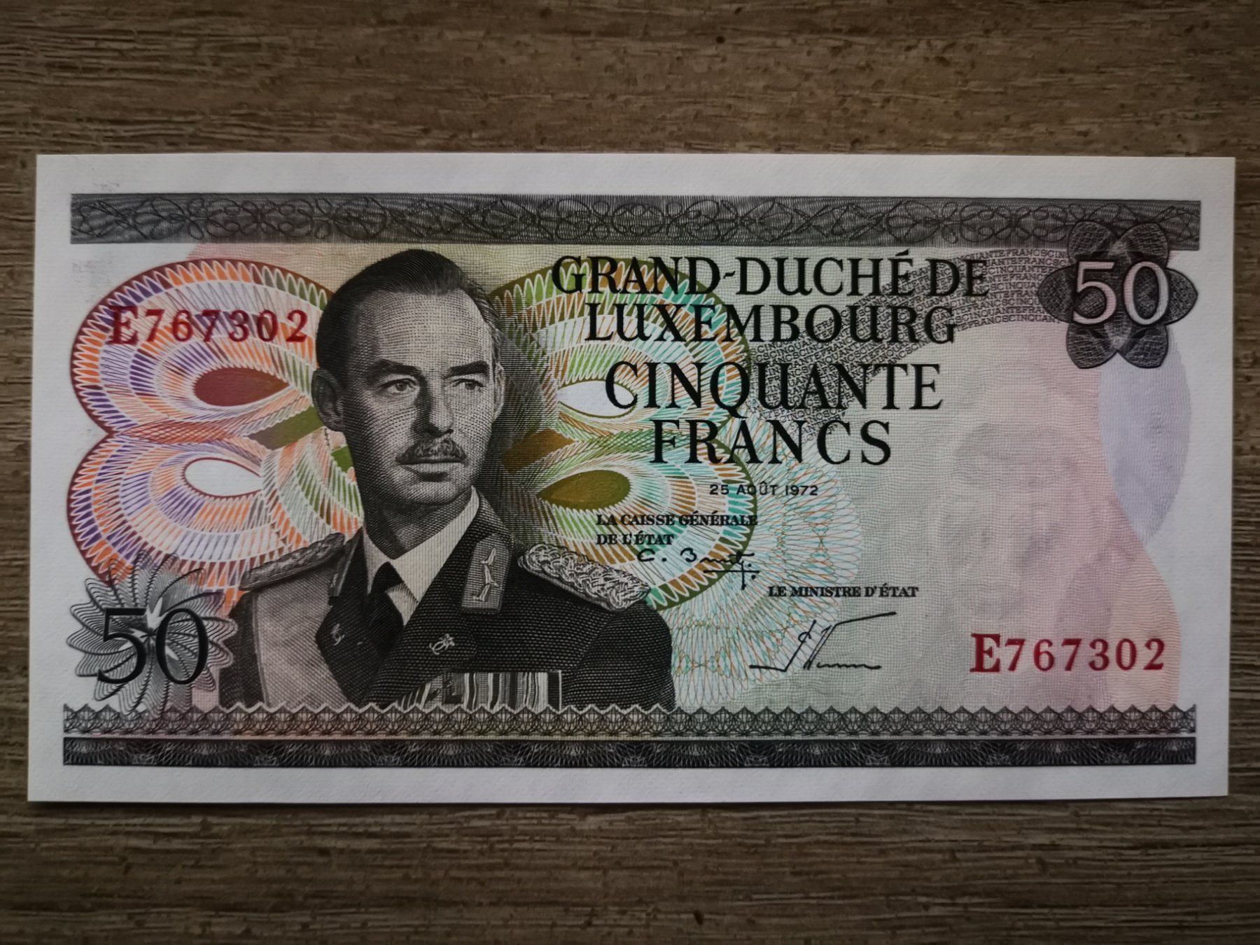 Banknoten: Luxembourg 50 Francs 1972 UNC – Neu (gemäss Beschreibung) aus Cousset von Patricio77