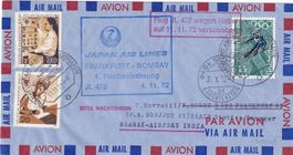 Erstflug Japan Air Lines Frankfurt - Bombay 1972, ab FL !