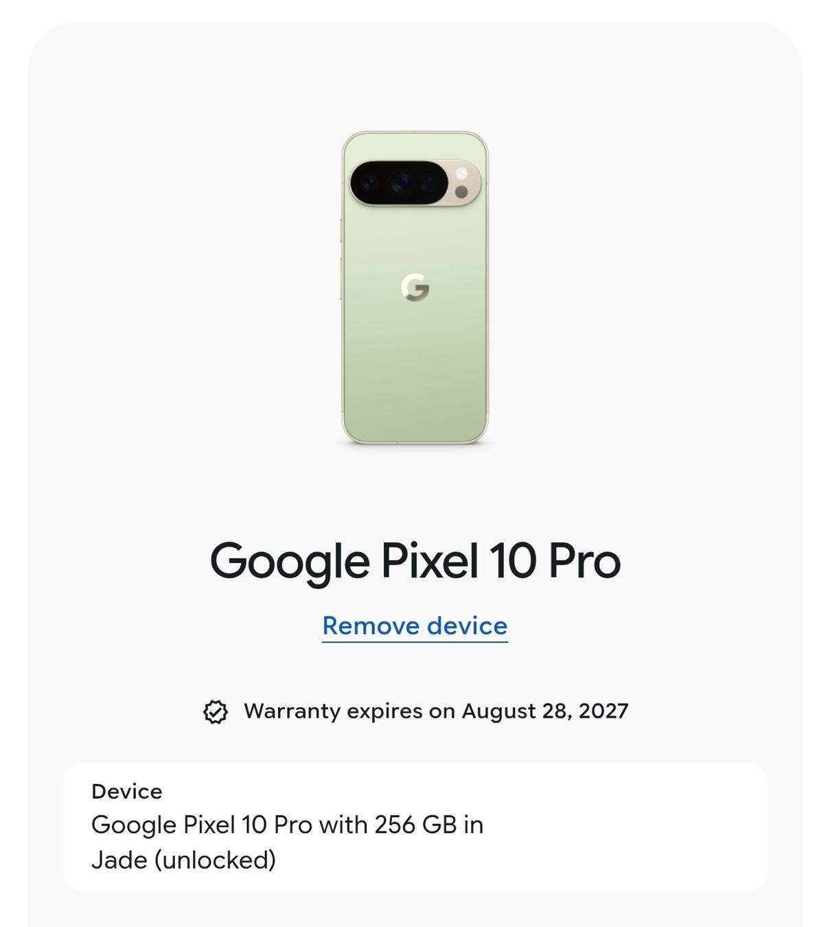 Google Telefoni cellulari / Smartphones: Google Pixel 10 Pro 256 GB Jade + 2 case – Usato da Effretikon venduto da Oscikus 3