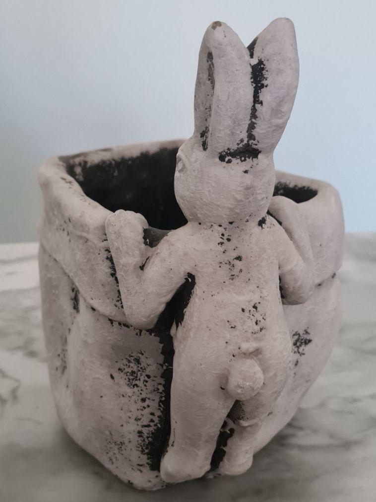 Vasi per fiori: Blumentopf Beton Hase, Höhe 20 cm – Usato da Winterthur venduto da bibummi 7