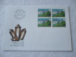 1976 FDC Schweizer Alpen 4er-Block SBK 578