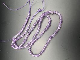 Damen Kette Amethyst lila facettiert 39cm