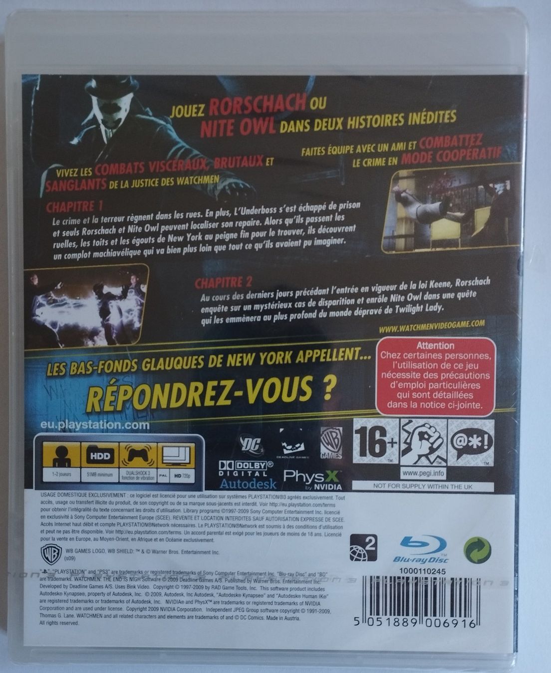 Sony Giochi: Watchmen La Fin Approche PS3 Jeu vidéo Neuf – Usato da Lausanne venduto da ale_6c5g 1